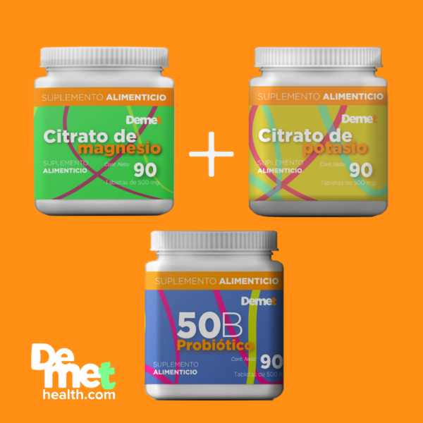 Citrato de Magnesio 🧘‍♀️+ Citrato de Potasio 🥝+ 50B Probiótico 🌿