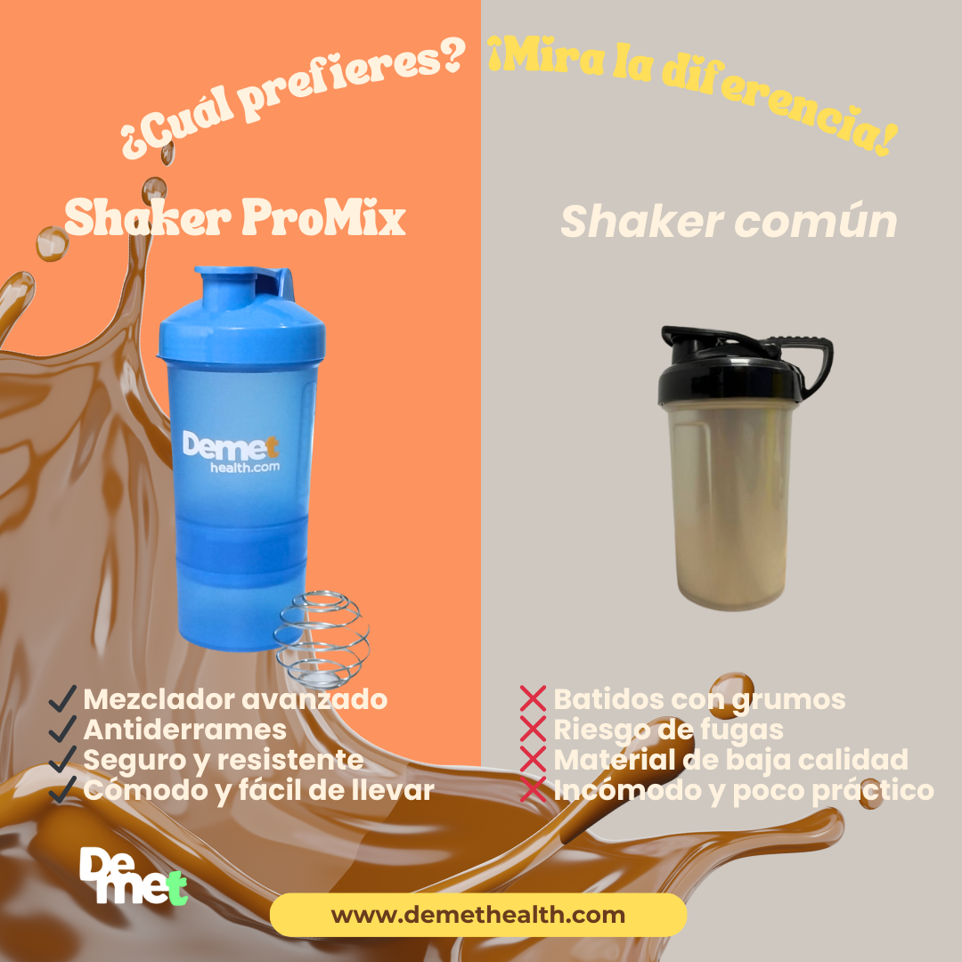 Compra 2 proteínas Demet Health y recibe un Shaker ProMix GRATIS 🥤✨ - Imagen 3
