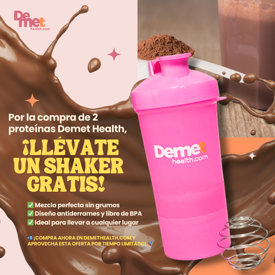 Compra 2 proteínas Demet Health y recibe un Shaker ProMix GRATIS 🥤✨ - Imagen 2